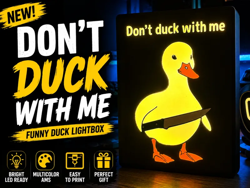 Don't Duck With Me – Funny Duck Knife Lightbox 