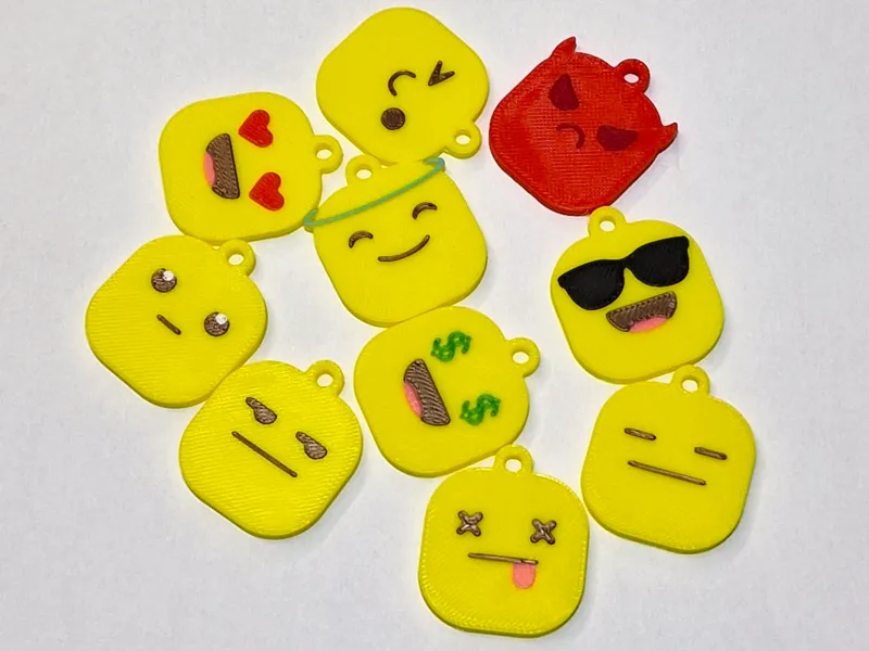 Square Emoji Keychains