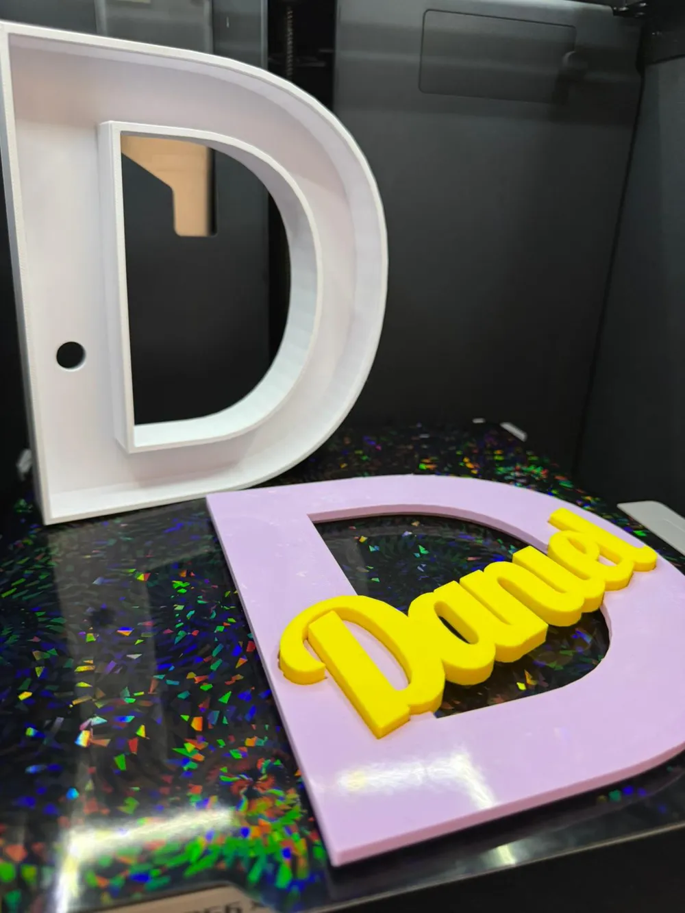 Custom Hollow 3D Letter with Interlocking Name no ams - Free 3D Print ...