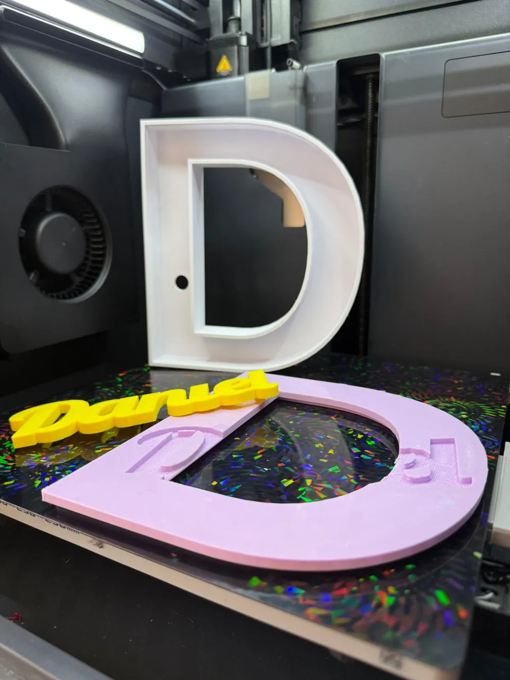 Custom Hollow 3D Letter with Interlocking Name no ams - Free 3D Print ...