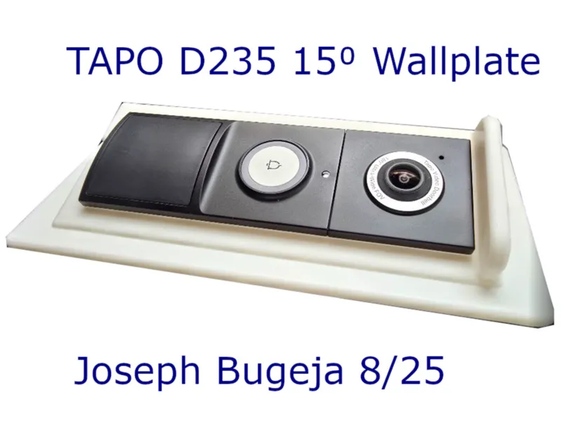 Tapo D235 door bell wall plate with 15 degree tilt