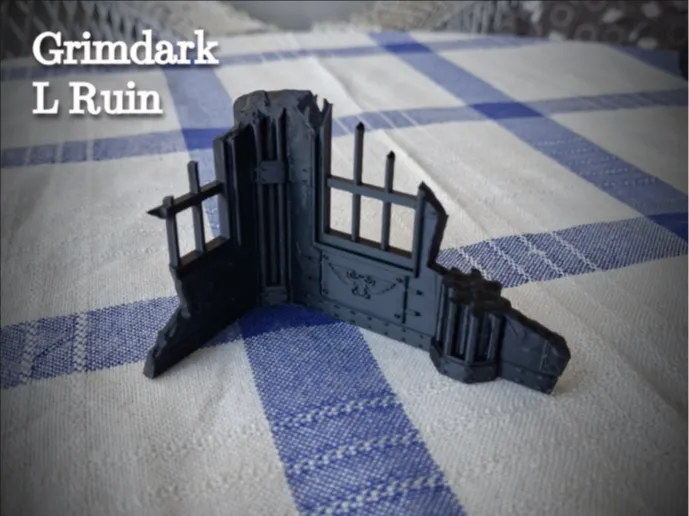 3# L-shaped Gothic ruin for Wargaming and DnD