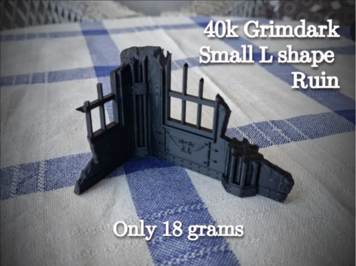 3# L-shaped Gothic ruin for 40k and DnD
