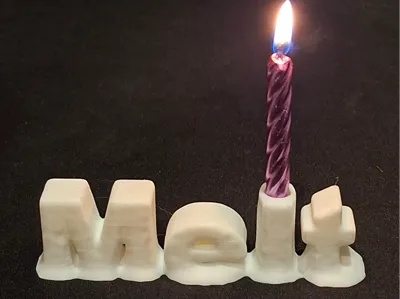 Melted candle holder