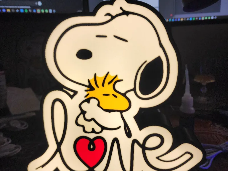 Cute Cartoon Dog LED Lightbox – 9 Inch With Base