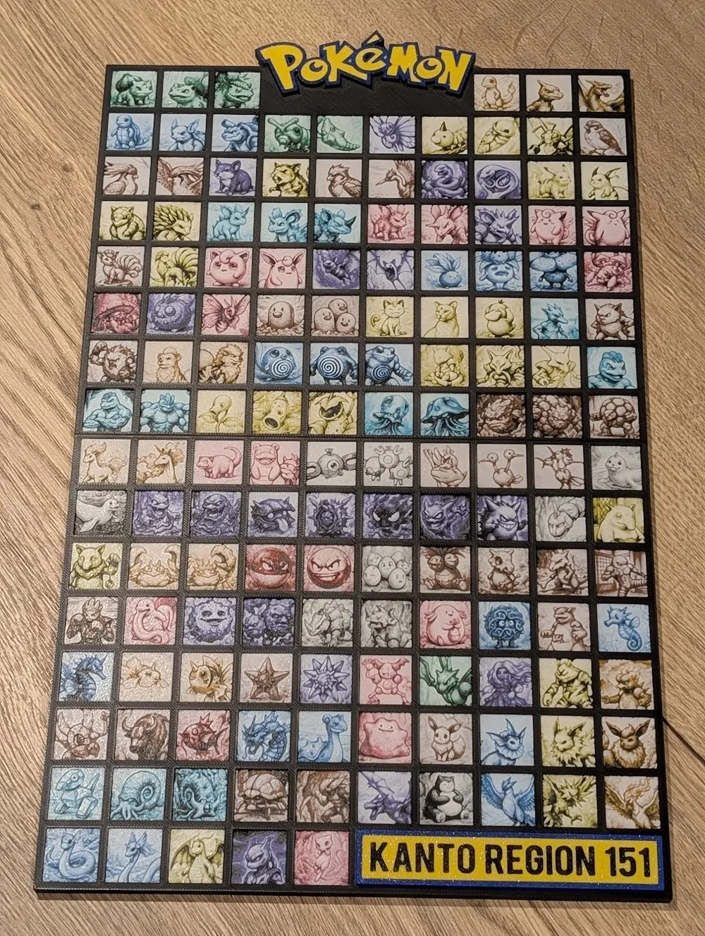 151 Kanto Pokemon Mini Hueforge - Free 3D Print Model - MakerWorld