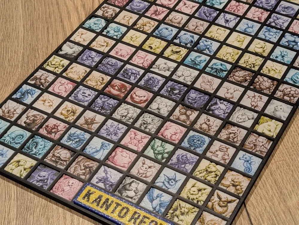 151 Kanto Pokemon Mini Hueforge - Free 3D Print Model - MakerWorld