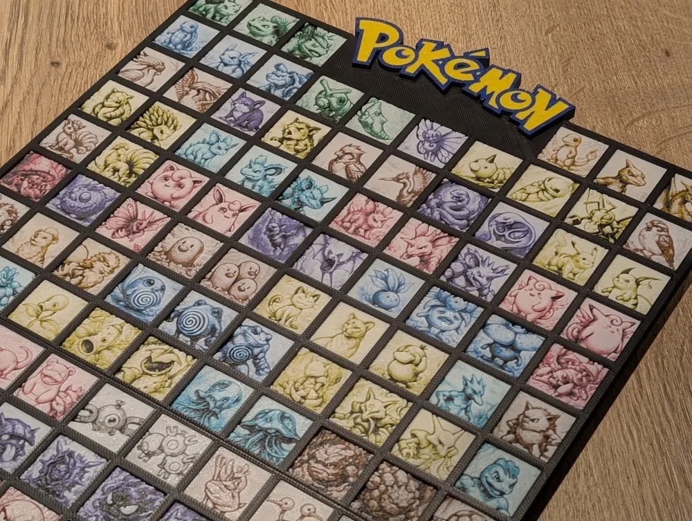 151 Kanto Pokemon Mini Hueforge - Free 3D Print Model - MakerWorld