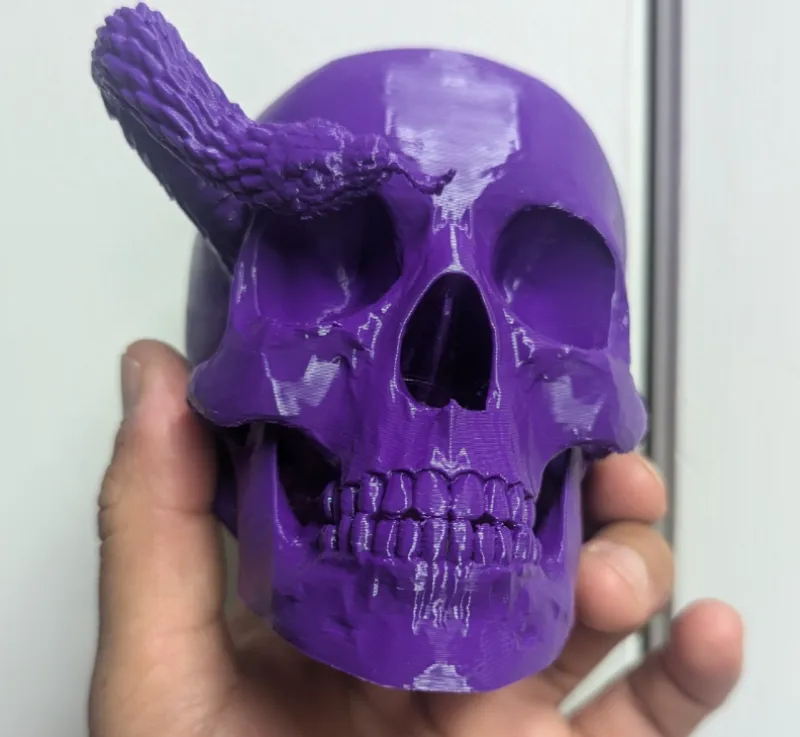 skull with snake