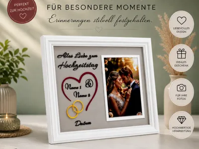 Wedding Anniversary Frame with Names