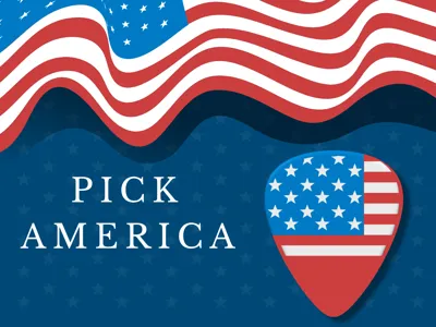Pick America - American Flag Guitar Pick
