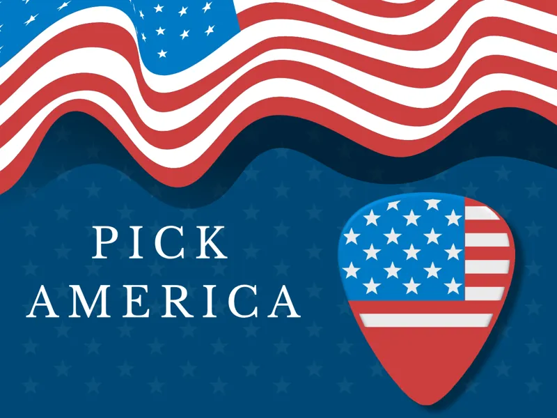 Pick America - American Flag Guitar Pick