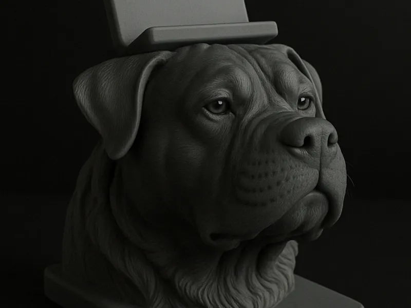 Phone Stand - Statue Rottweiler