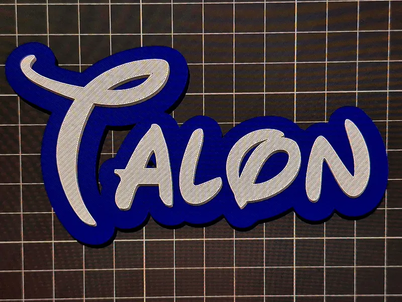 Talon - Name Disney Schriftart zweifarbig