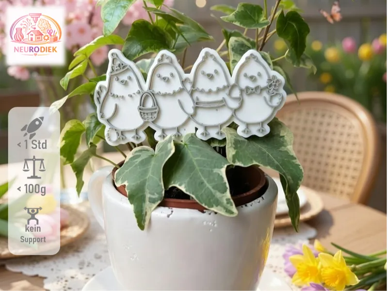 Blumenstecker Wilde Hühner