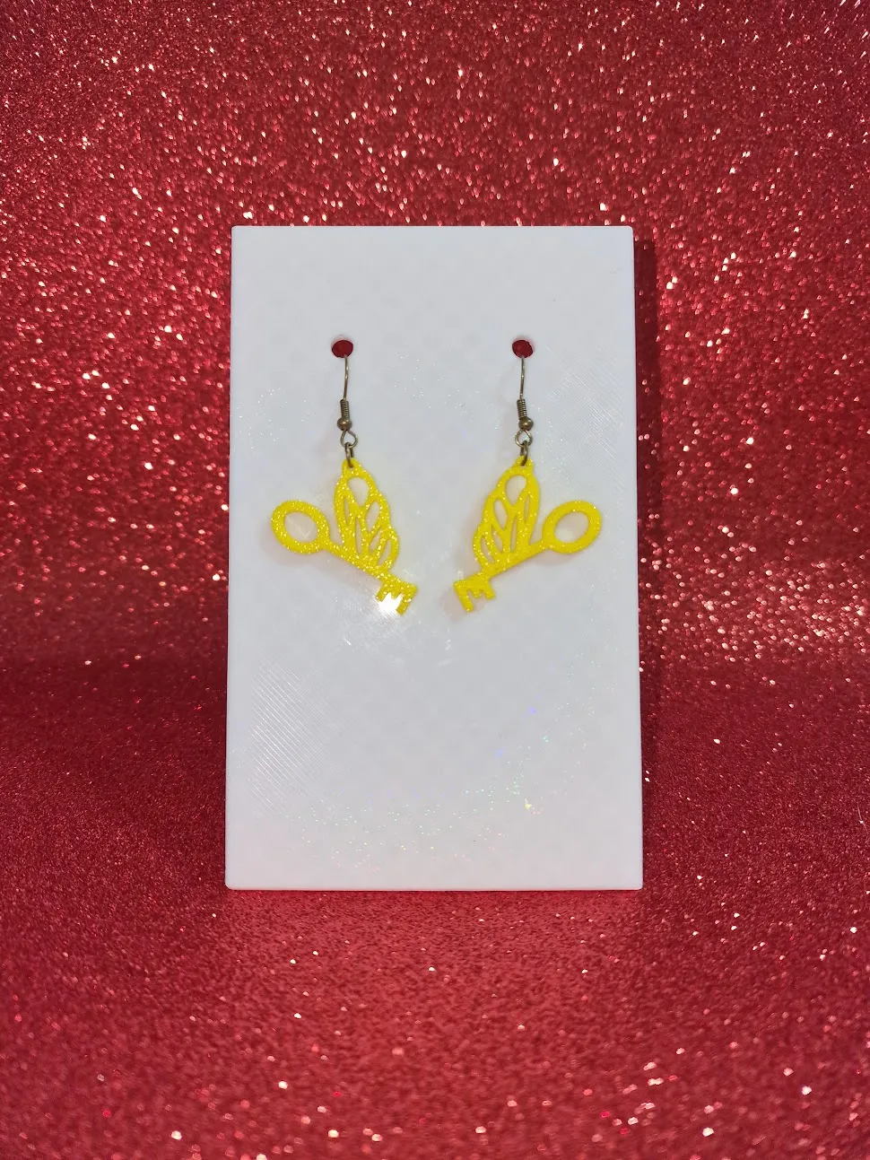 Flying key earrings view 2