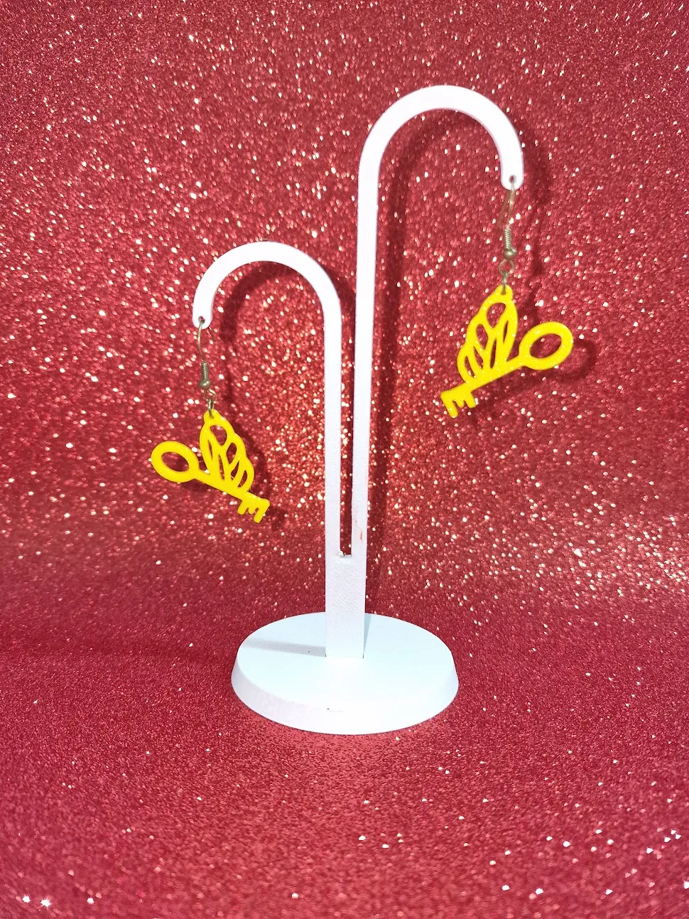 Flying key earrings view 3