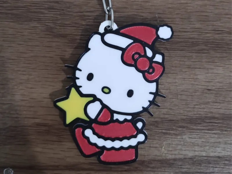 Llavero de Hello Kitty navideña