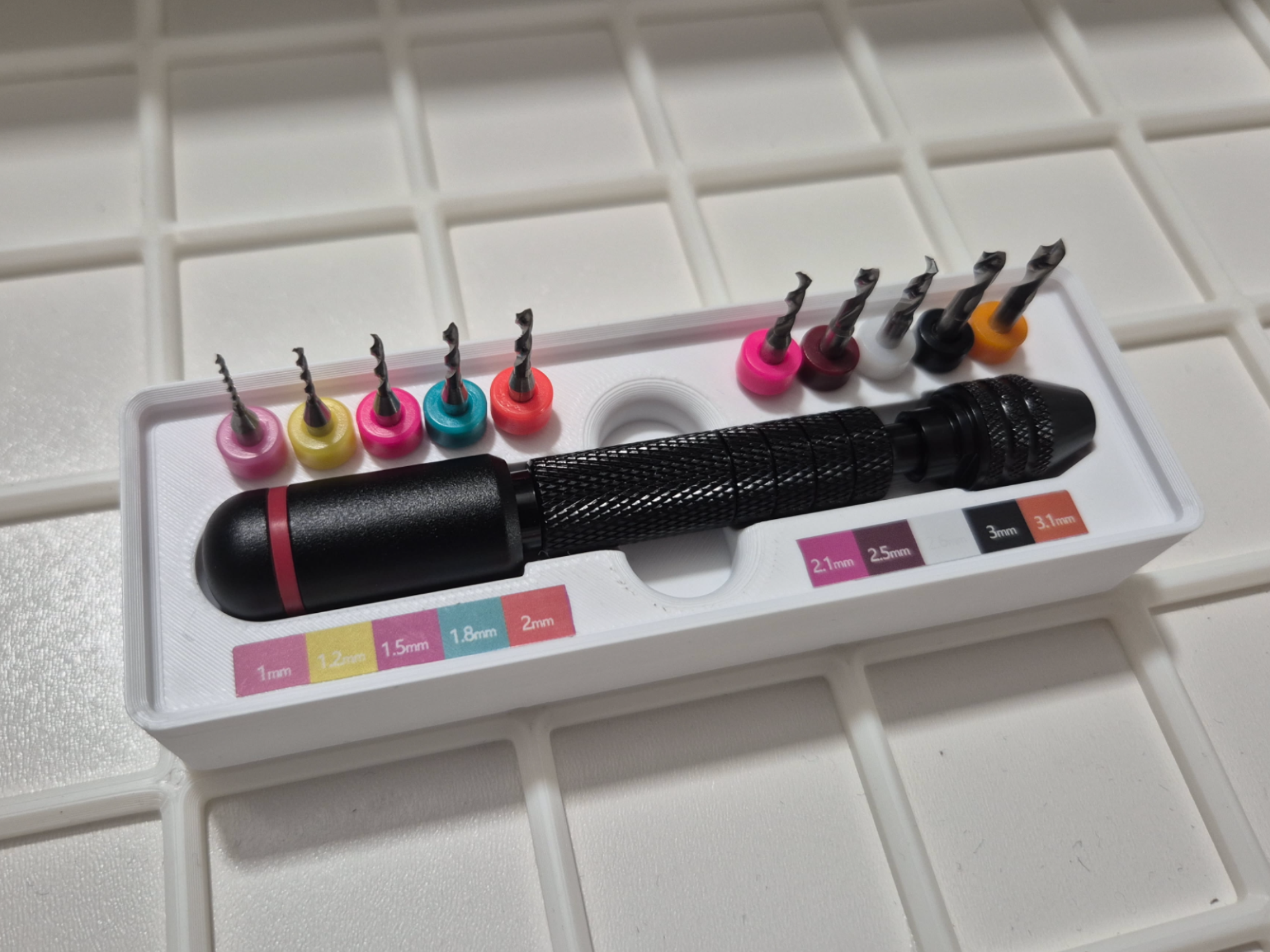 Gridfinity Holder for Bambulab Hand Drill Kit