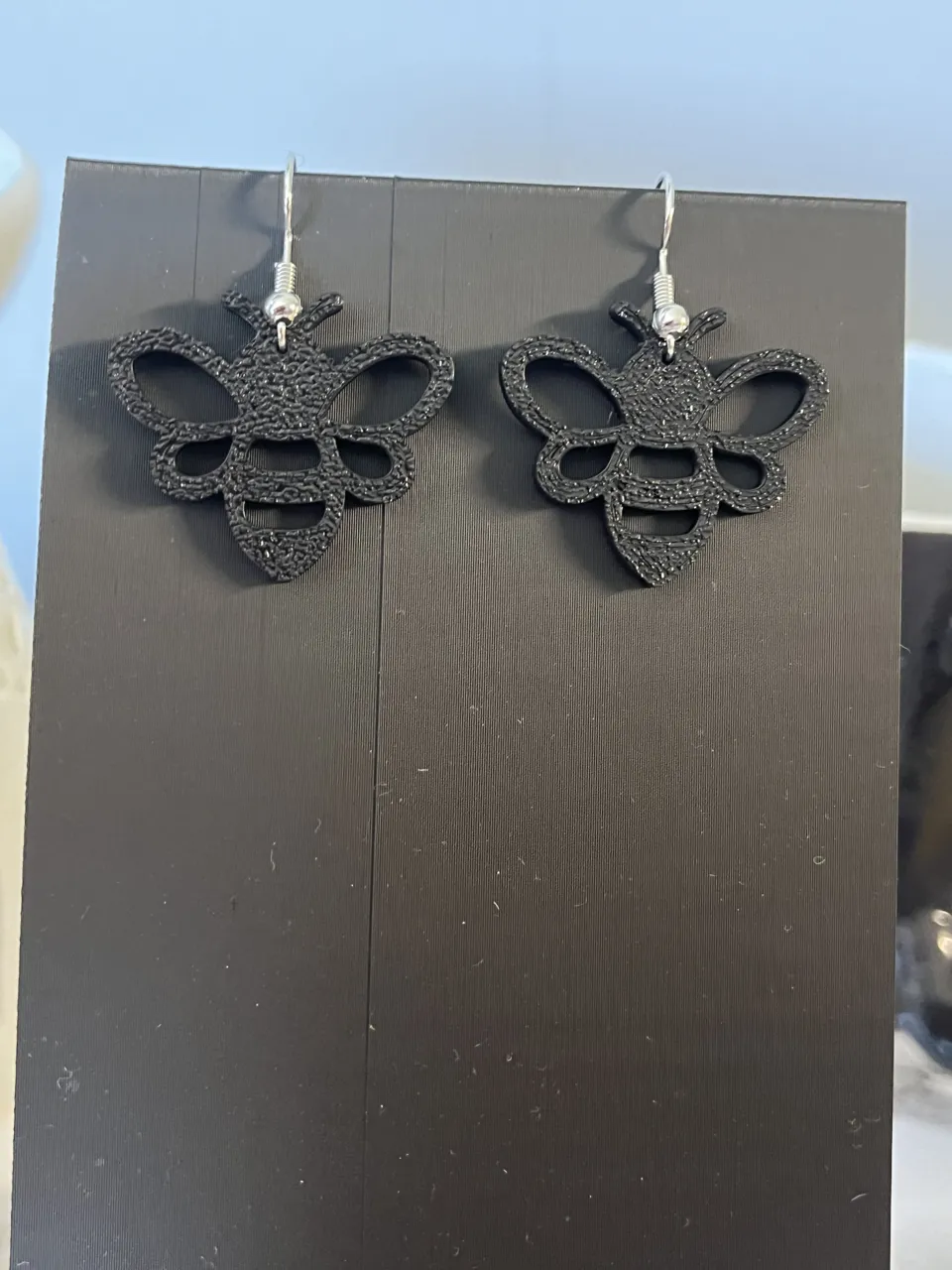 bee earrings view 2