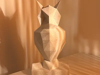Eule Low Poly