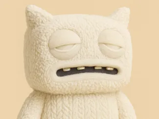 Fuggler‑Style Sleepy Monster Knitted Plush