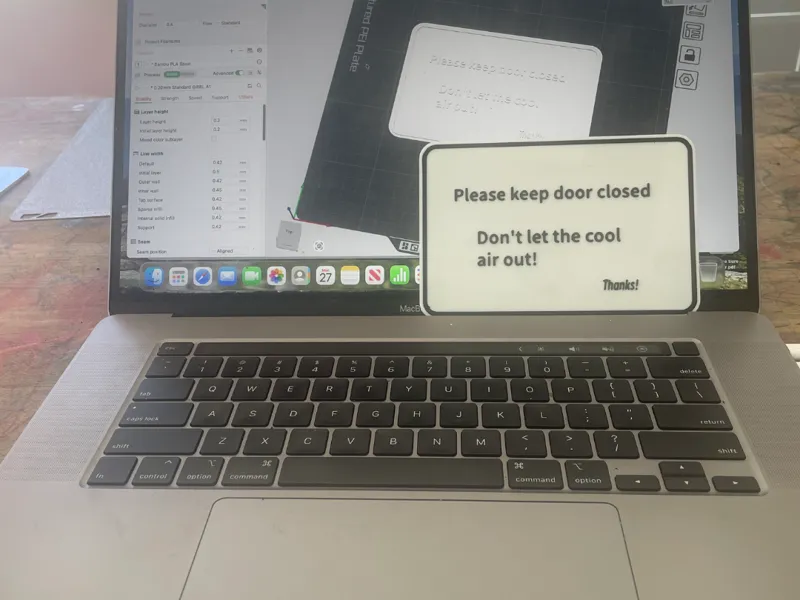Cool room sign