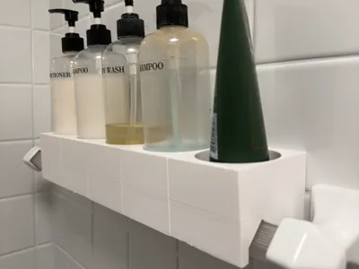 Shampoo holder for 1960s ceramic towel holder 