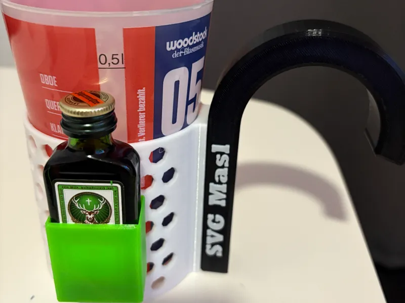 BecherBuddy 0.5L – Halter mit Shot-Erweiterung