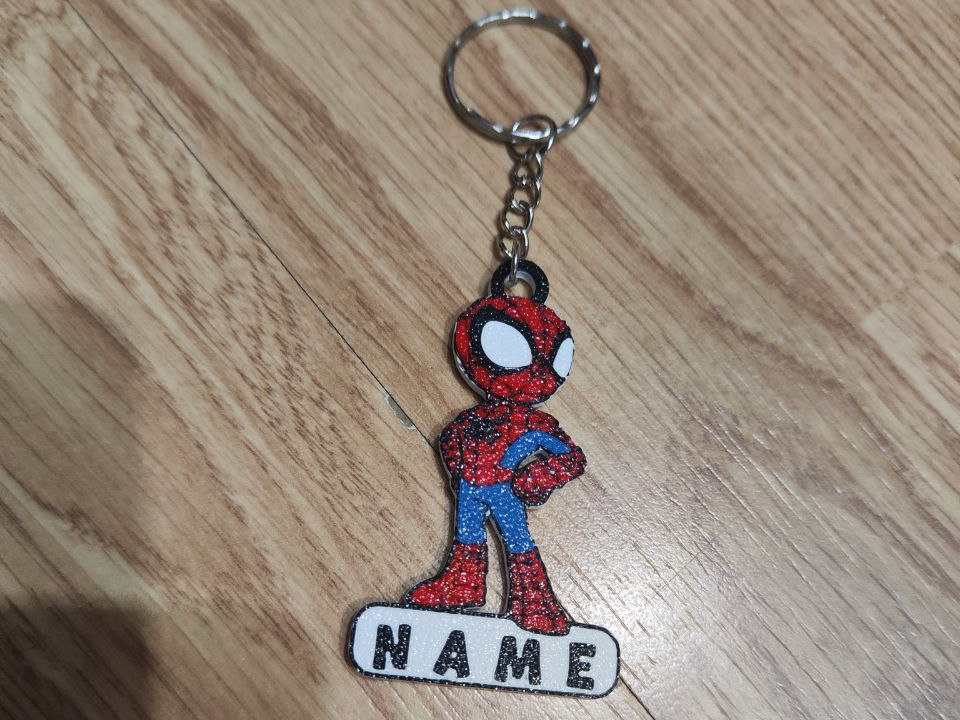 llavero spiserman3 tu nombre-spiderman keychain