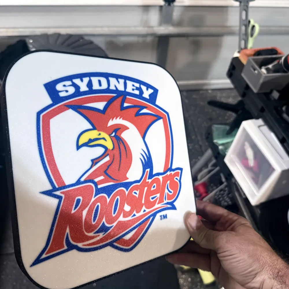 Conversion Nrl Led Sign Roosters NRL Lightbox - Free 3D Print Model - MakerWorld