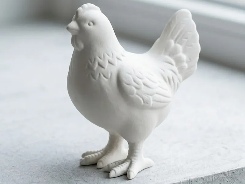 Elegant Spring Hen - Minimalist Easter Decor