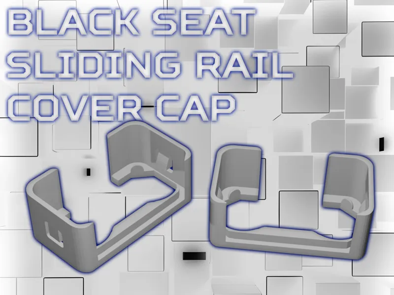 Black Seat Sliding Rail Cover Cap