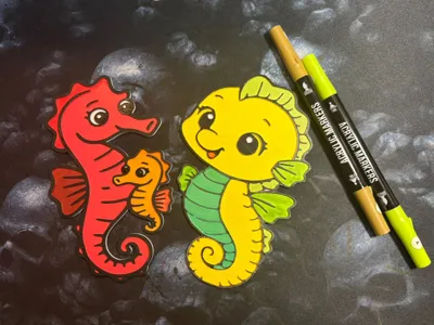 cute seahorse coloring pages
