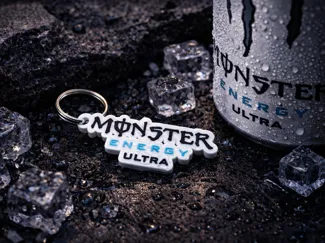 White Monster Keychain