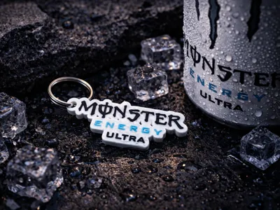 White Monster Keychain
