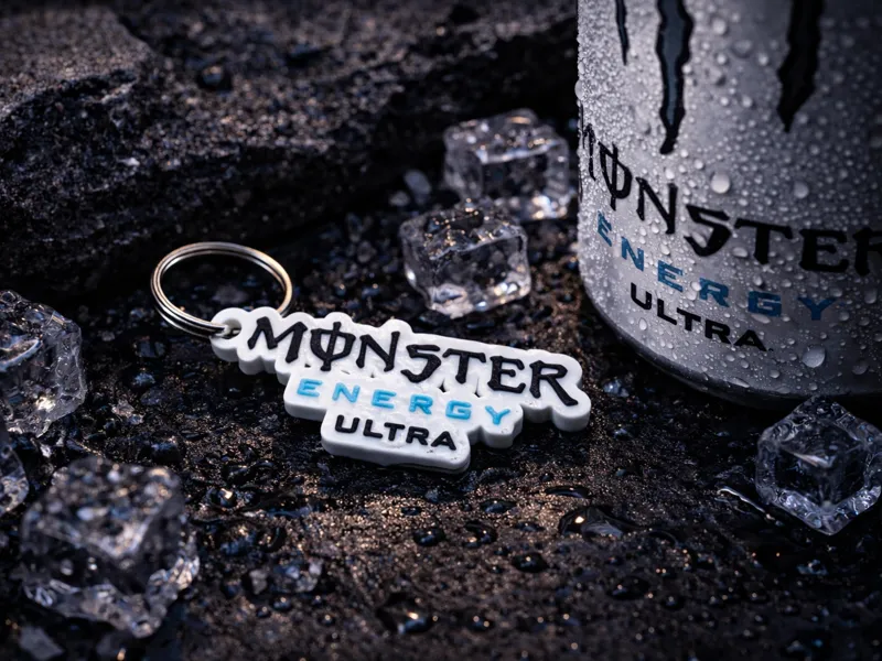 White Monster Keychain