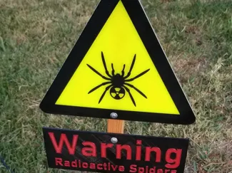 Radioactive Spiders Warning Sign
