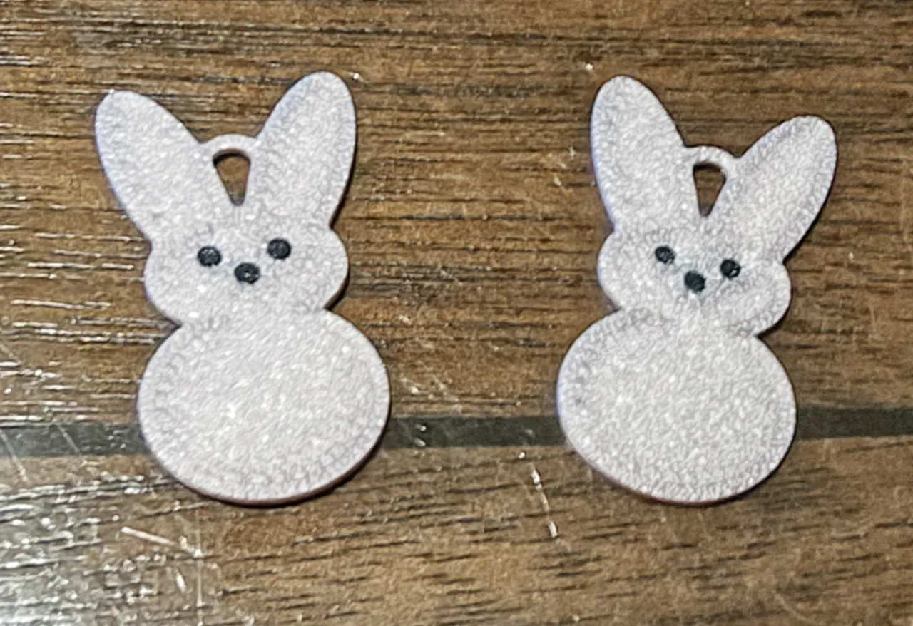 Peeps Bunny Earrings - Hangers view 2