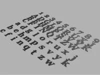 Alphabet et chiffres style Georgia — photo 1