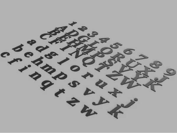 Alphabet et chiffres style Georgia