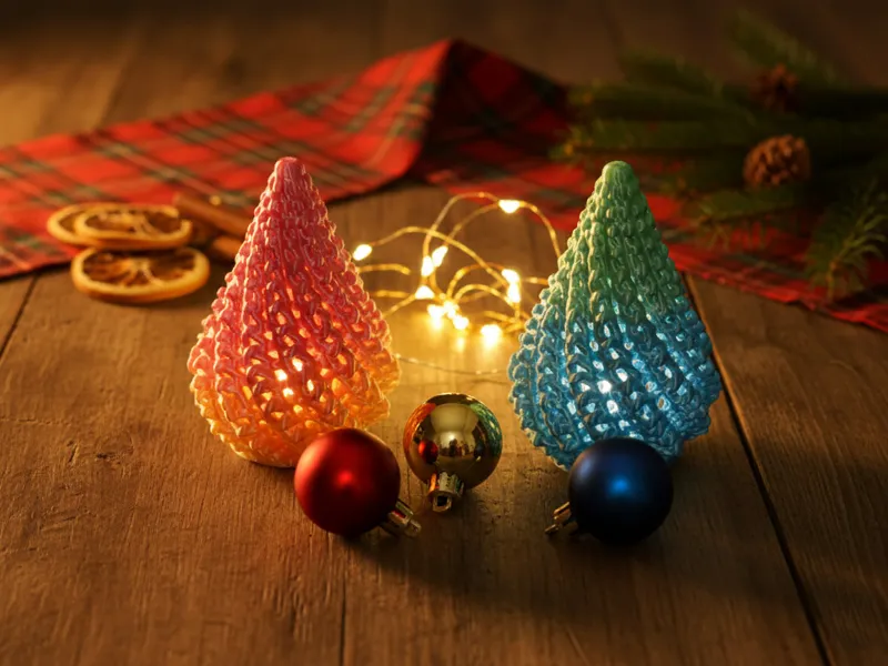 Knotted / tangled Christmas tree - LED Tea light