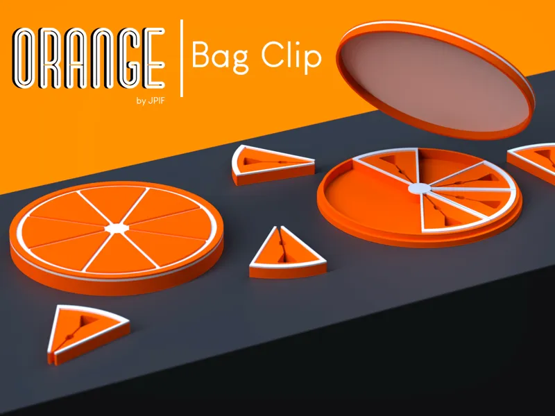 Orange Bag Clip