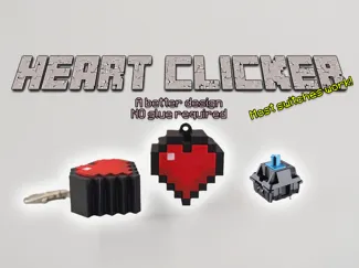 Minecraft Heart Clicker - No Glue, Better Fit!