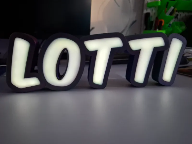LED 3D Schriftzug "Lotti"