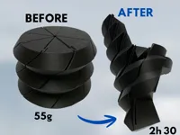 0.2mm layer, 1 walls, 5% infill