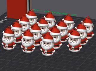 Santa Claus - 15x Keychain - Recolor - PETG