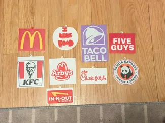fast food key chain (adding a few each day)