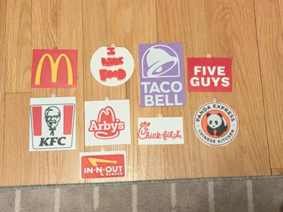 fast food key chain (adding a few each day)