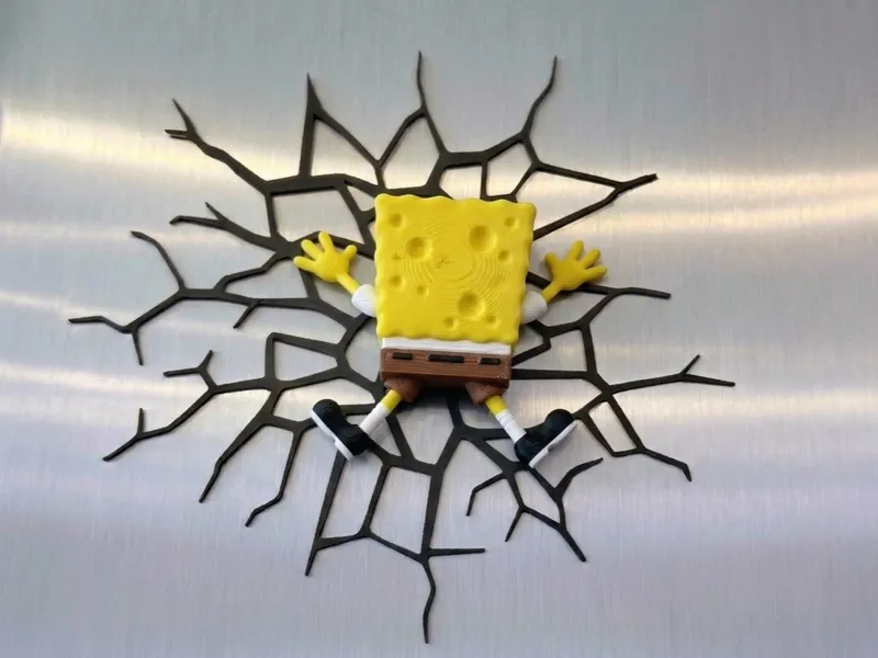 Spongebob Splat 3D Fridge Magnet Decor Fan Art